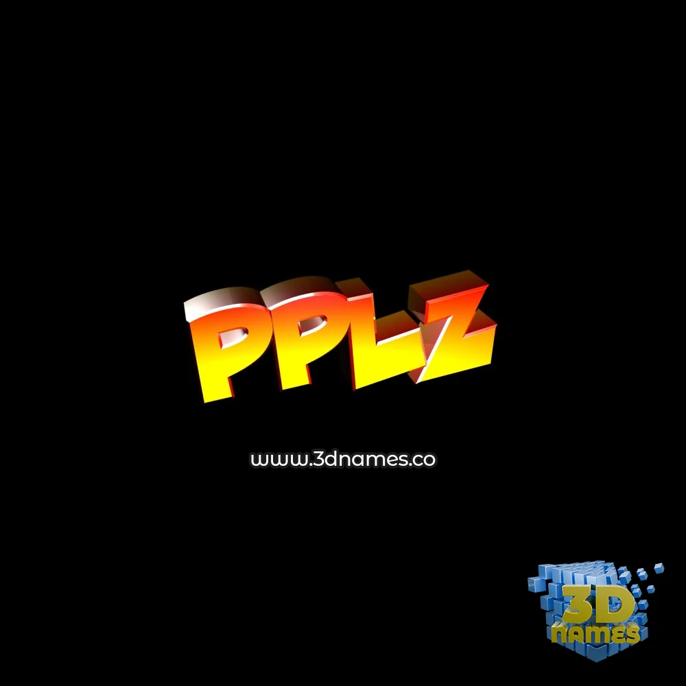 pplz in Black Background style - 3D name wallpaper