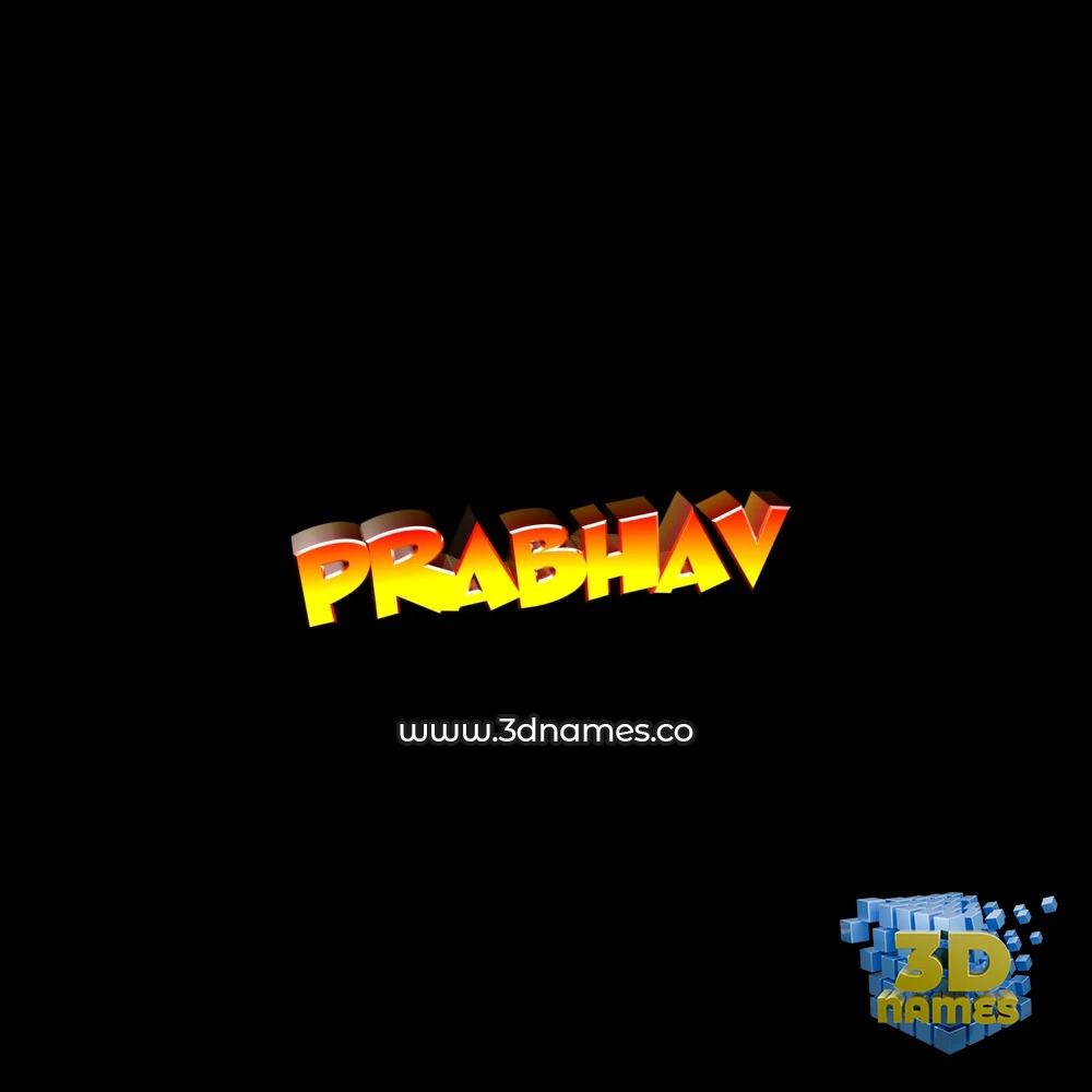 prabhav in Black Background style - 3D name wallpaper