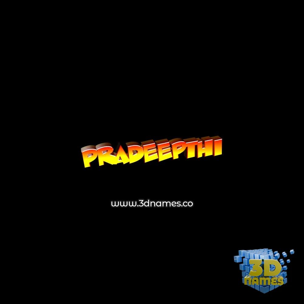 pradeepthi in Black Background style - 3D name wallpaper