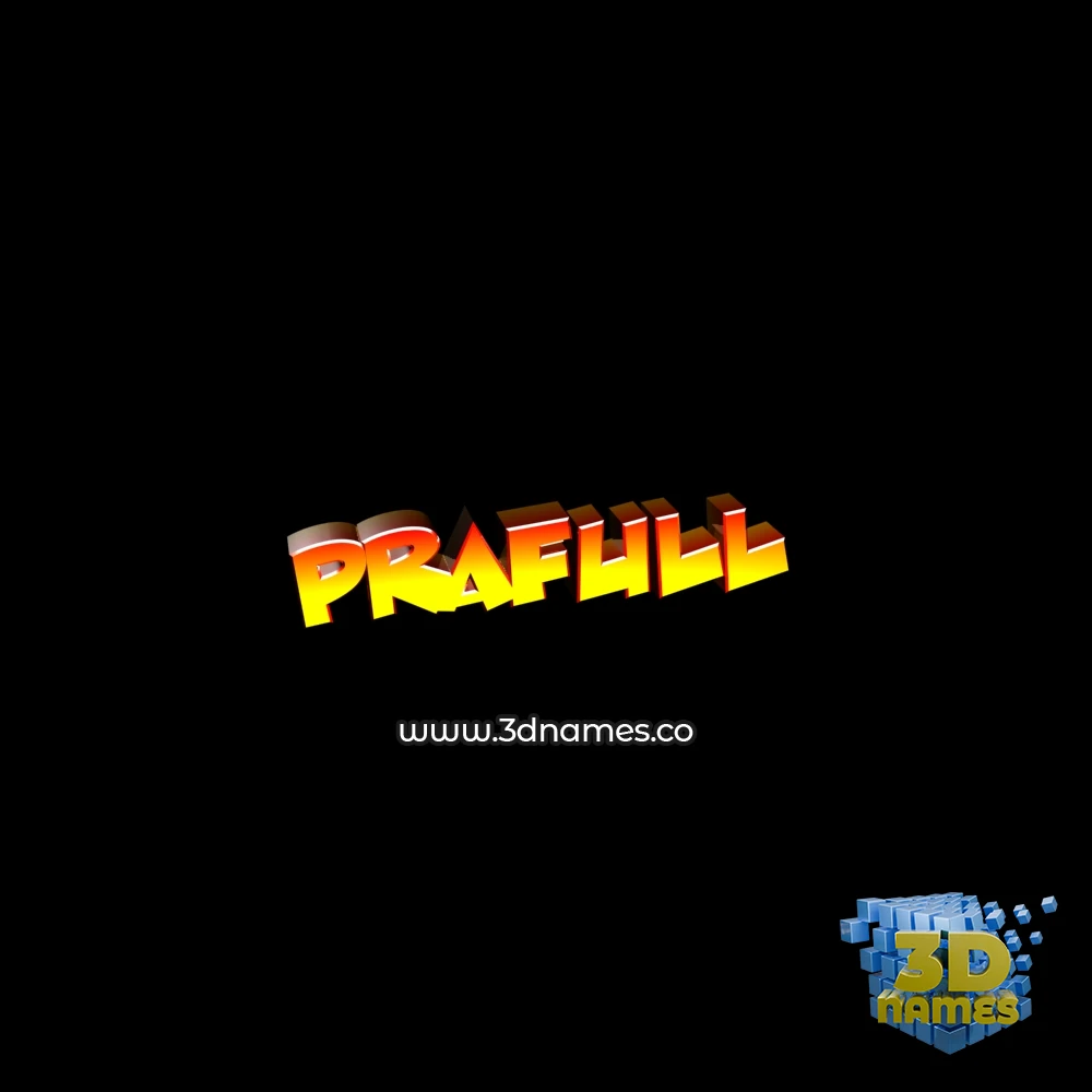 prafull in Black Background style - 3D name wallpaper