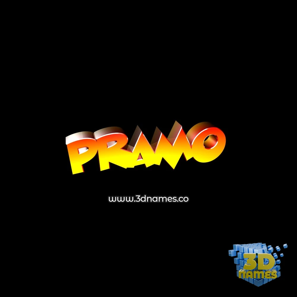 pramo in Black Background style - 3D name wallpaper