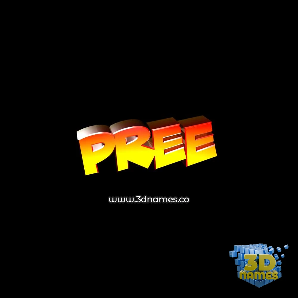 pree in Black Background style - 3D name wallpaper