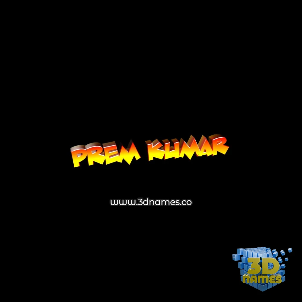 prem kumar in Black Background style - 3D name wallpaper