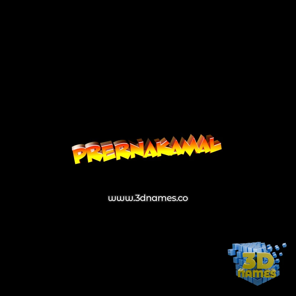 prernakamal in Black Background style - 3D name wallpaper