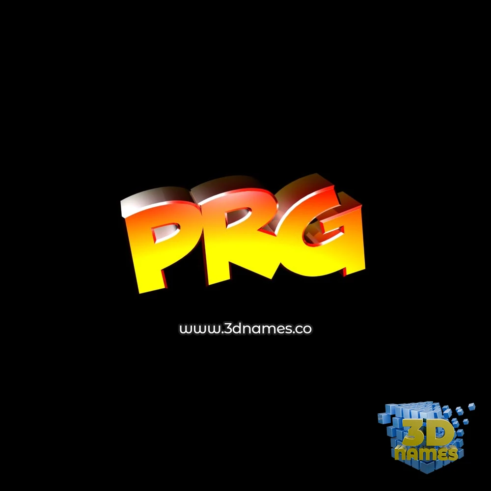 prg in Black Background style - 3D name wallpaper