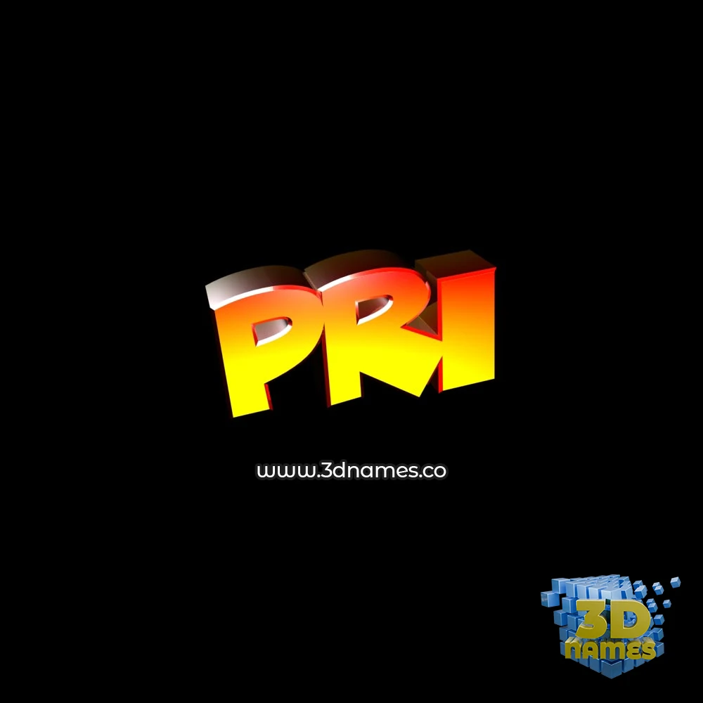 pri in Black Background style - 3D name wallpaper