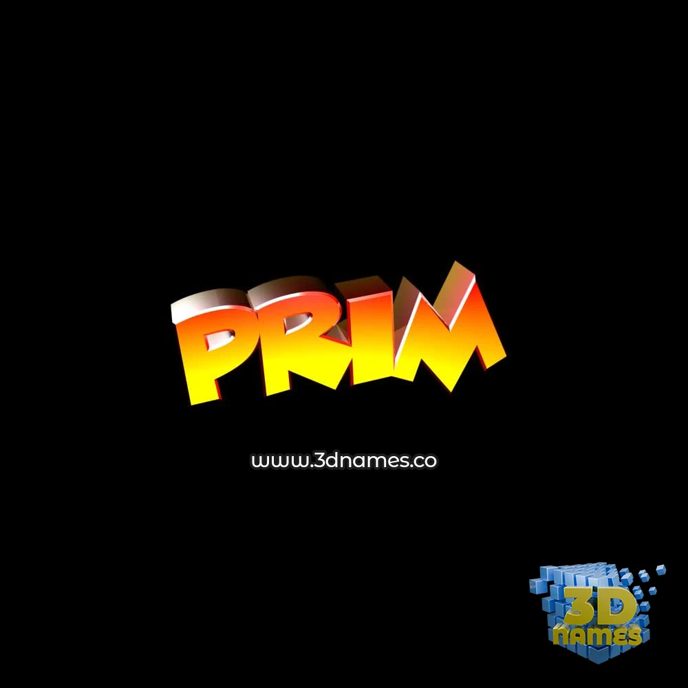 prim in Black Background style - 3D name wallpaper