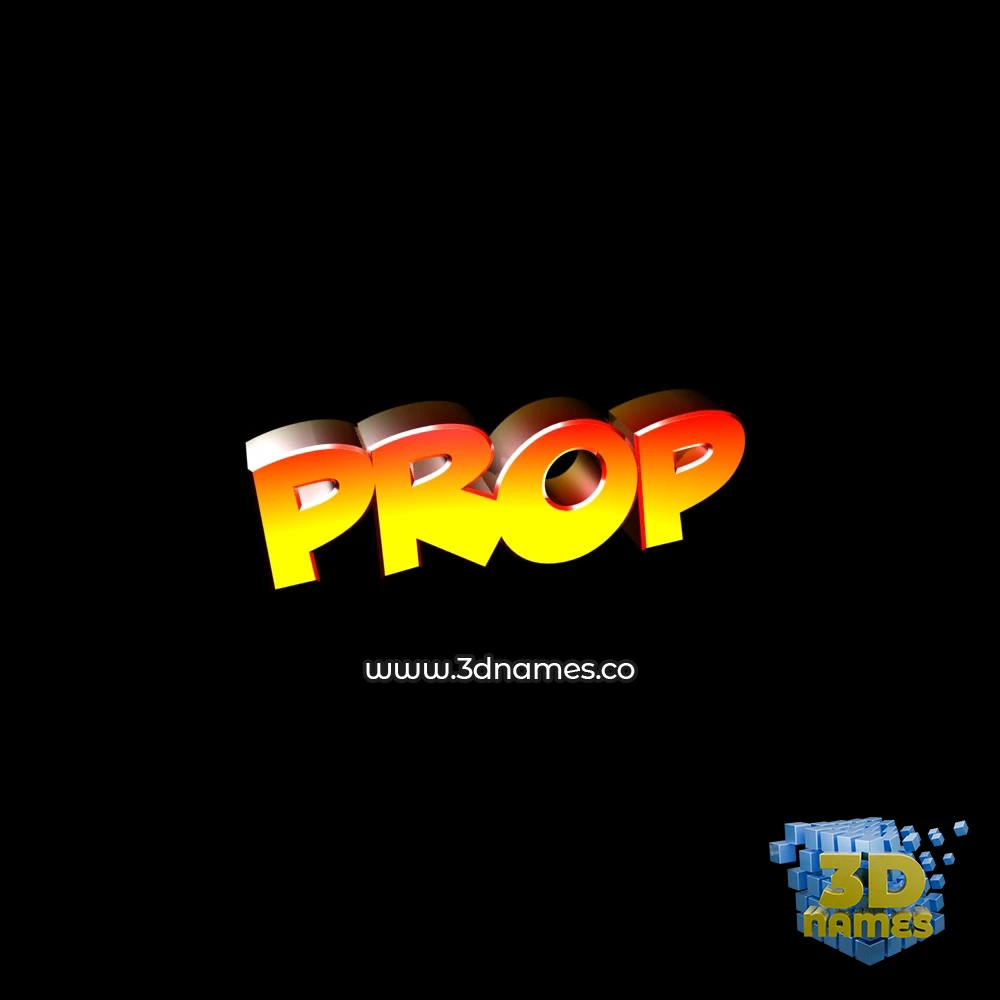 prop in Black Background style - 3D name wallpaper