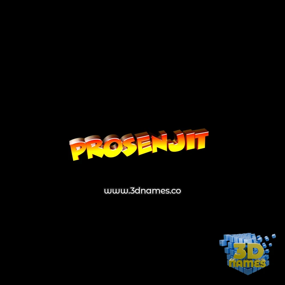 prosenjit in Black Background style - 3D name wallpaper