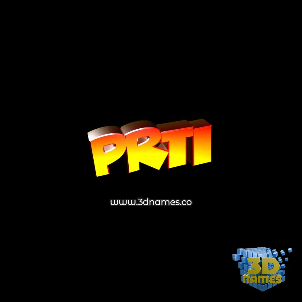 prti in Black Background style - 3D name wallpaper