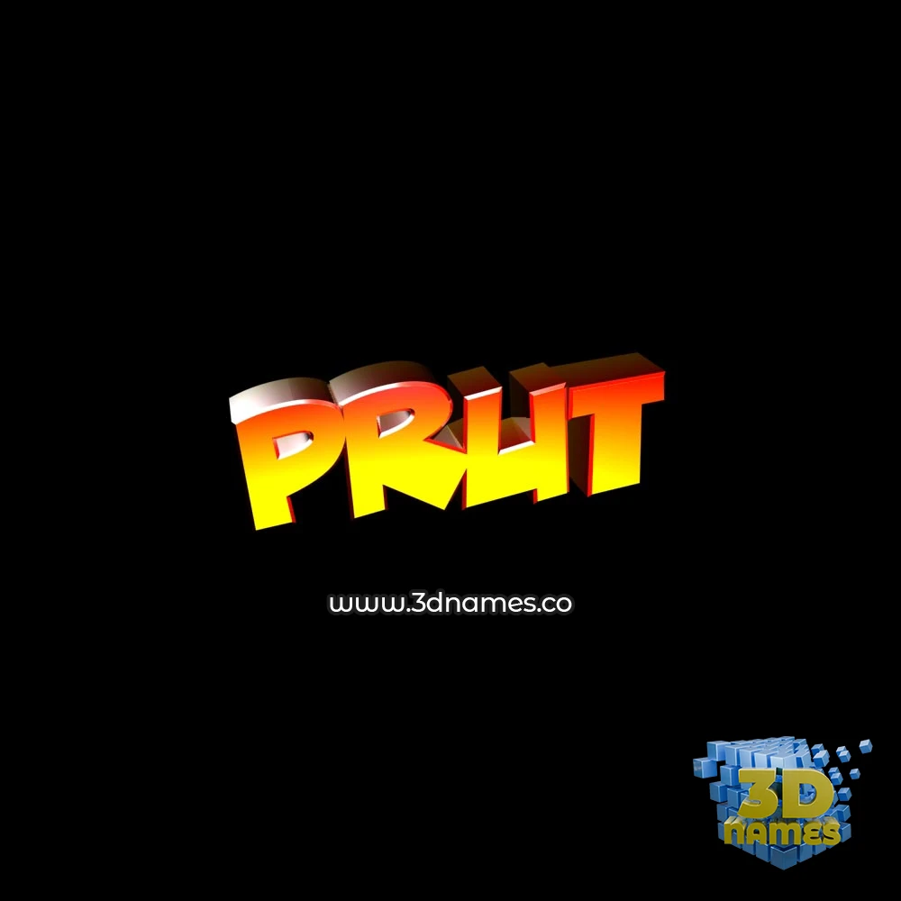 prut in Black Background style - 3D name wallpaper