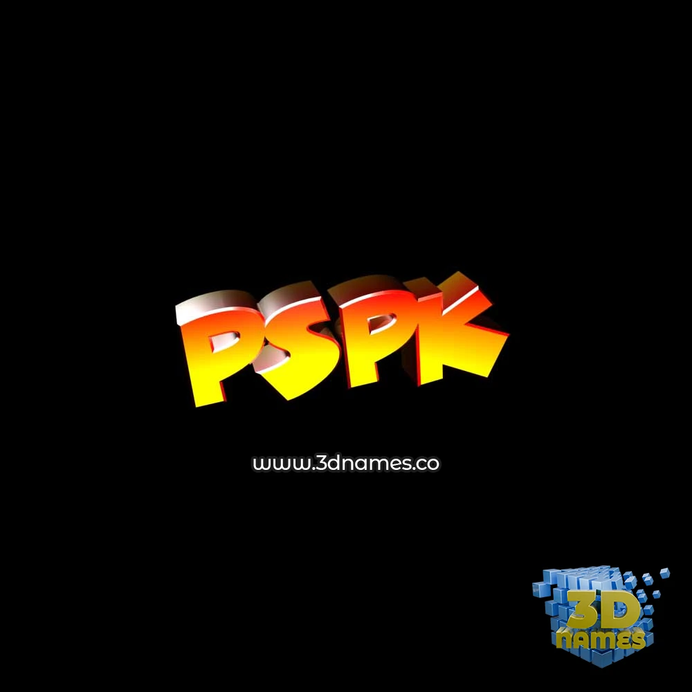 pspk in Black Background style - 3D name wallpaper