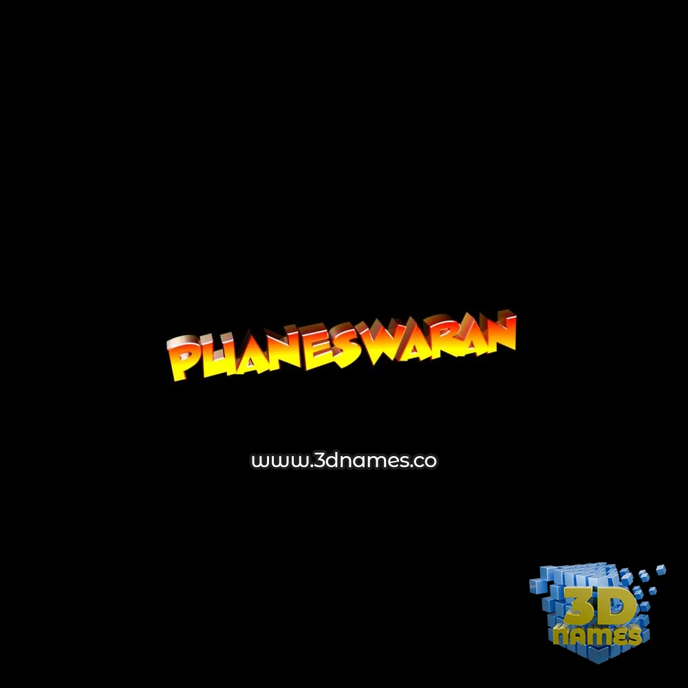 puaneswaran in Black Background style - 3D name wallpaper
