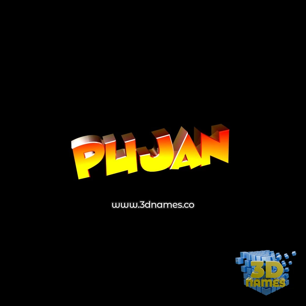 pujan in Black Background style - 3D name wallpaper