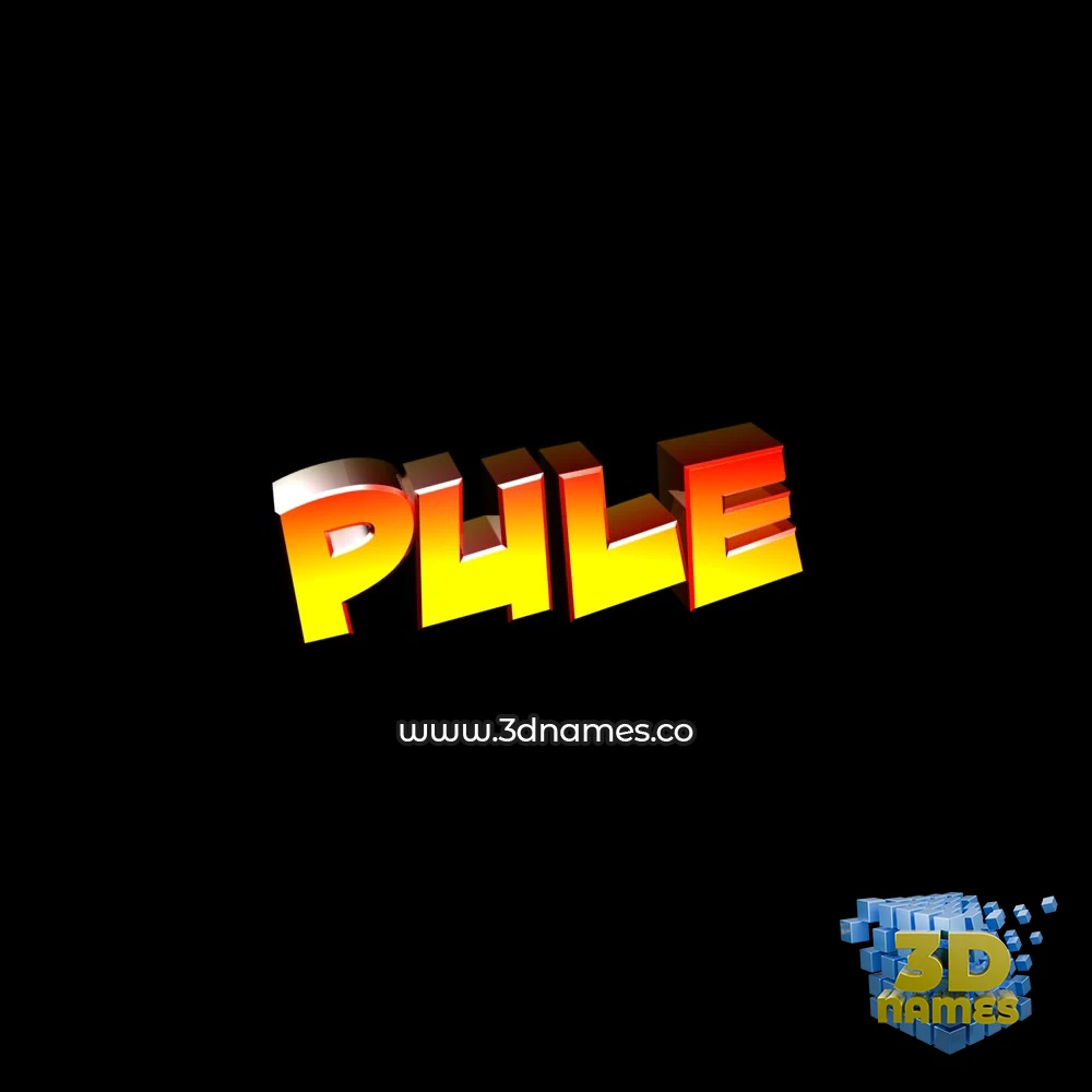 pule in Black Background style - 3D name wallpaper