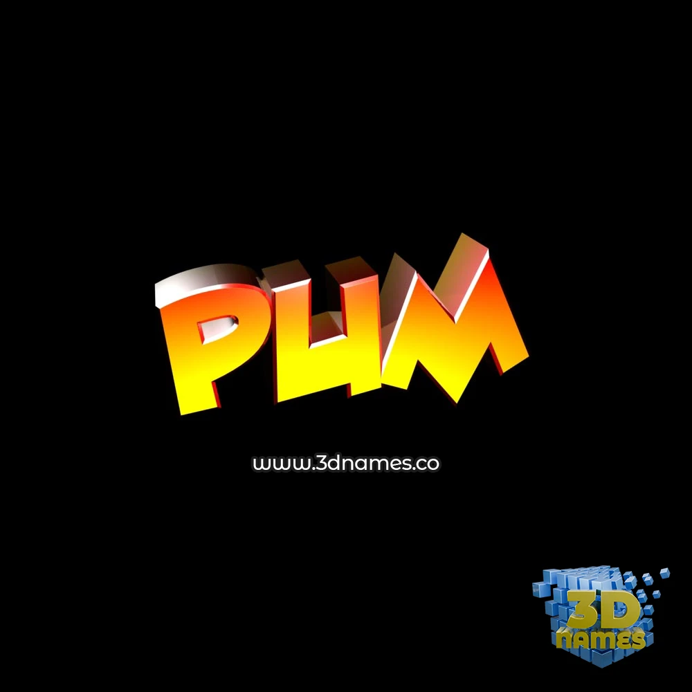 pum in Black Background style - 3D name wallpaper