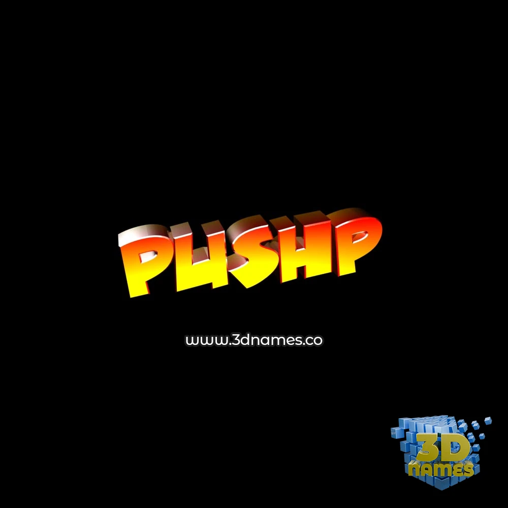 pushp in Black Background style - 3D name wallpaper