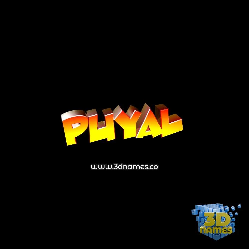 puyal in Black Background style - 3D name wallpaper