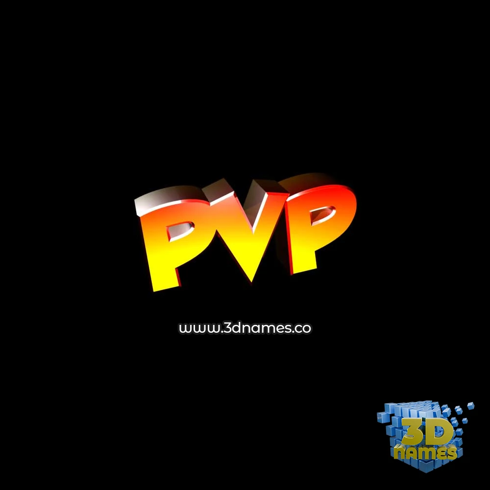 pvp in Black Background style - 3D name wallpaper