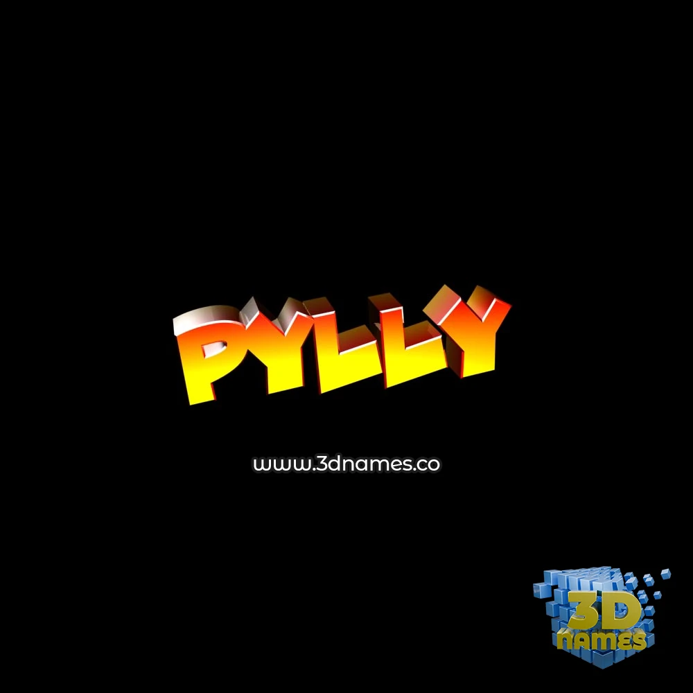 pylly in Black Background style - 3D name wallpaper