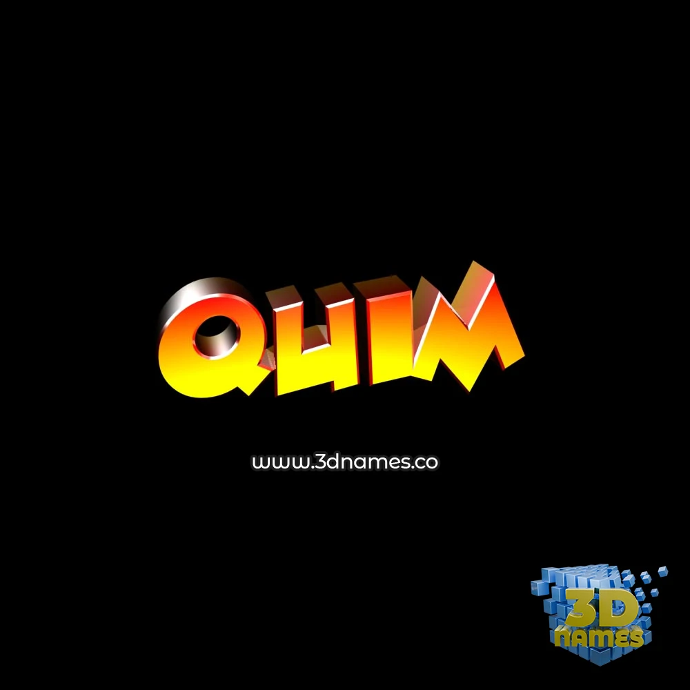 quim in Black Background style - 3D name wallpaper