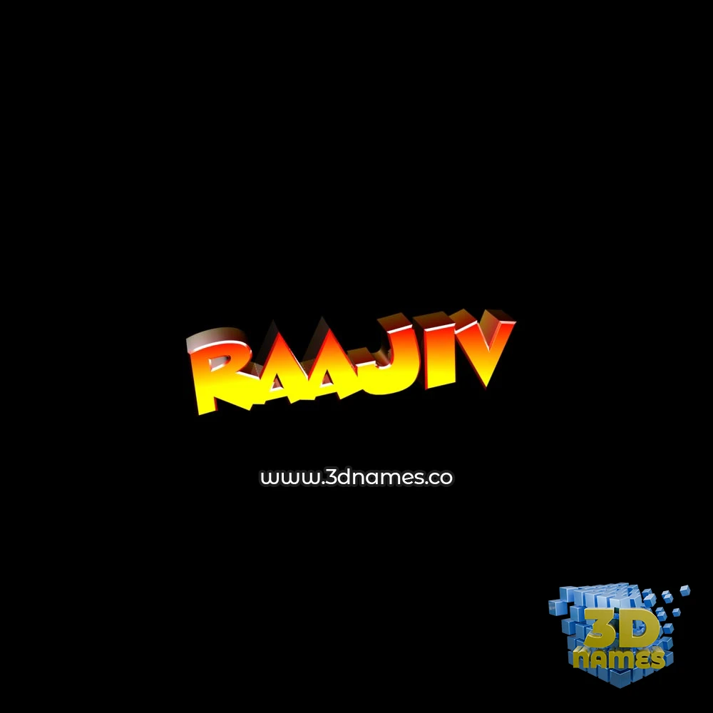 raajiv in Black Background style - 3D name wallpaper