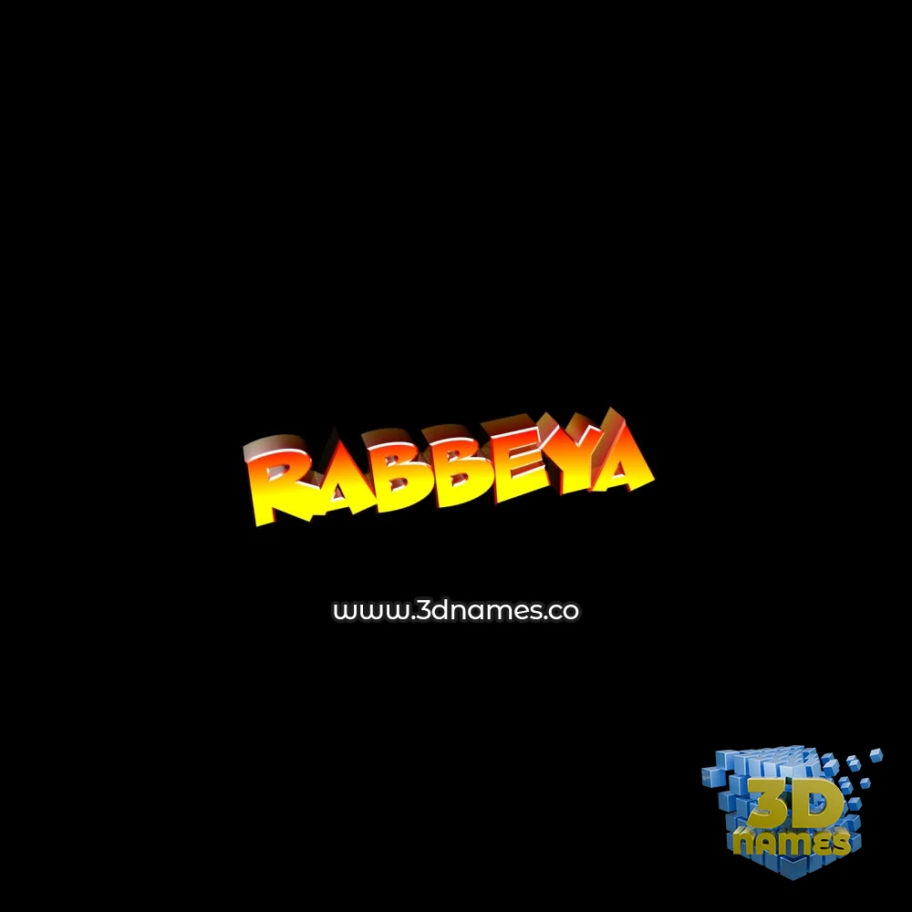 rabbeya in Black Background style - 3D name wallpaper