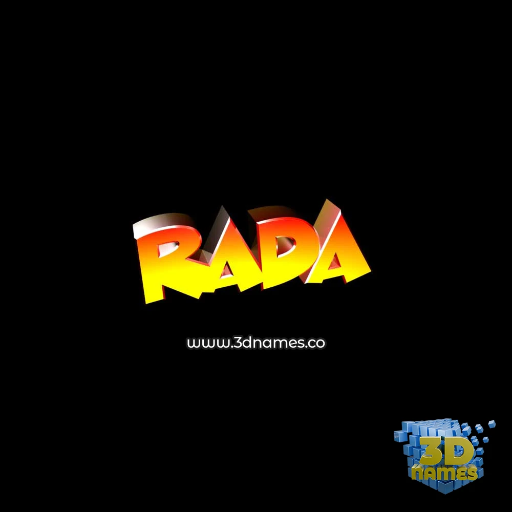 rada in Black Background style - 3D name wallpaper