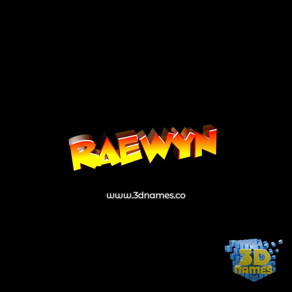 raewyn in Black Background style - 3D name wallpaper