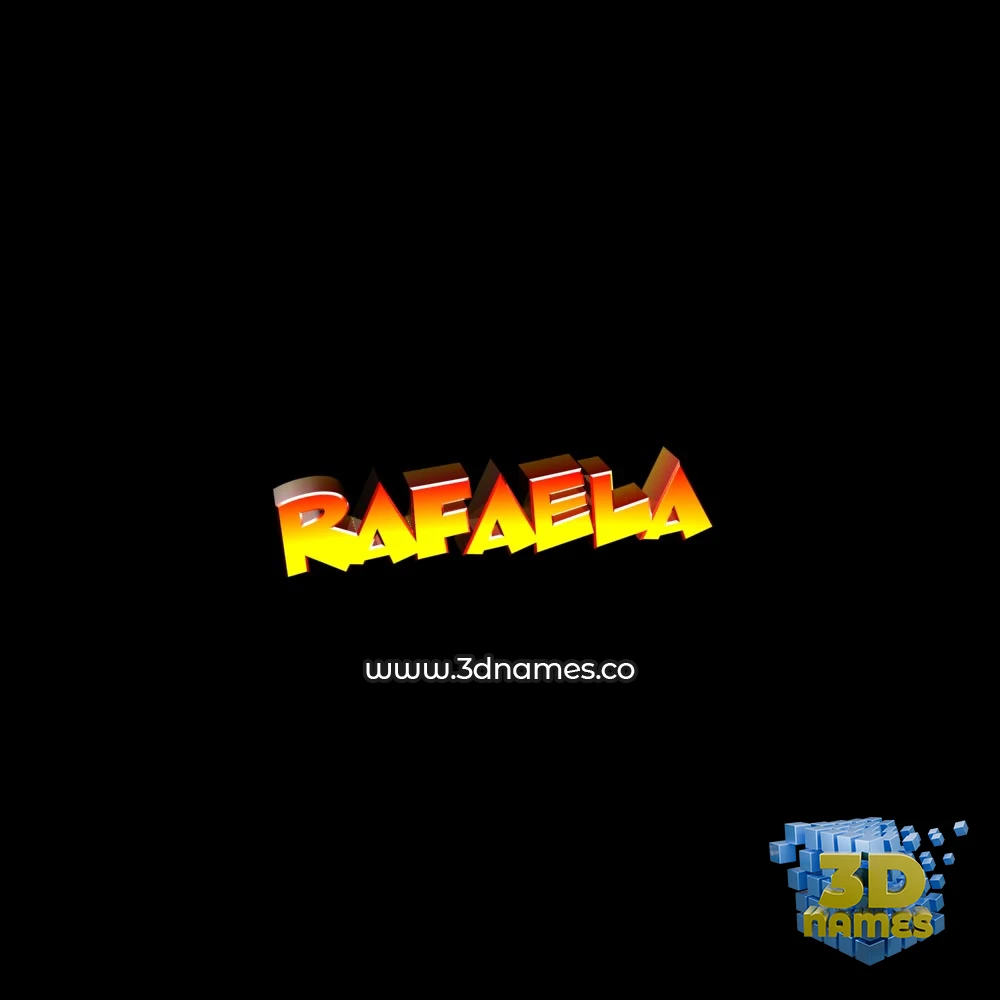 rafaela in Black Background style - 3D name wallpaper