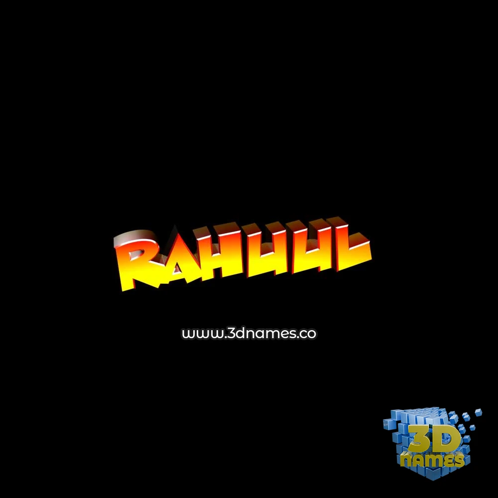 rahuul in Black Background style - 3D name wallpaper