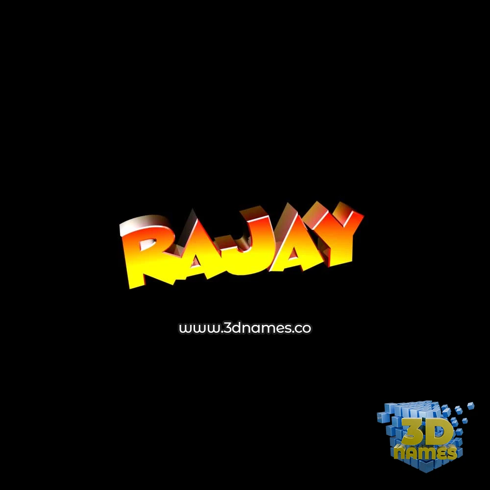 rajay in Black Background style - 3D name wallpaper
