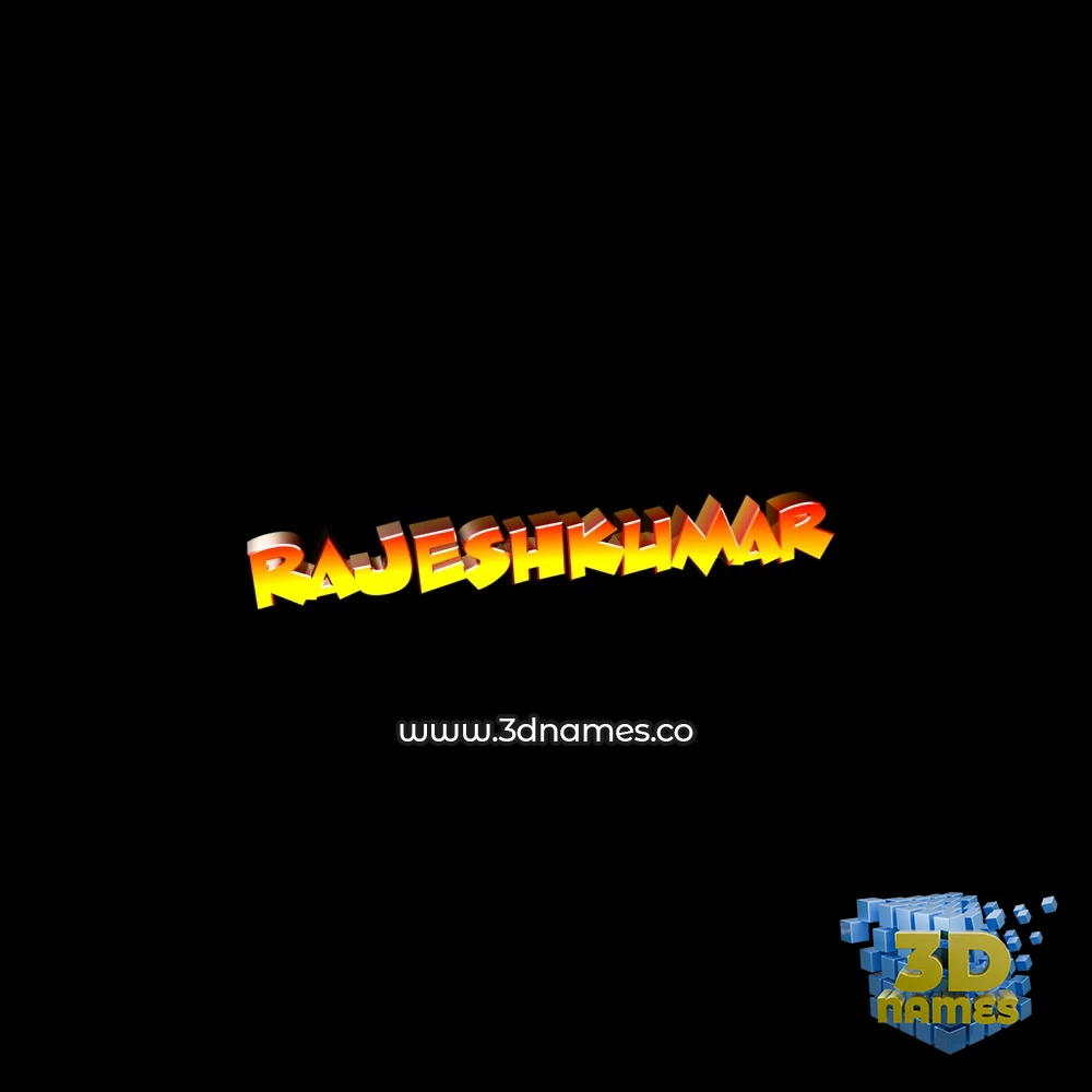 rajeshkumar in Black Background style - 3D name wallpaper