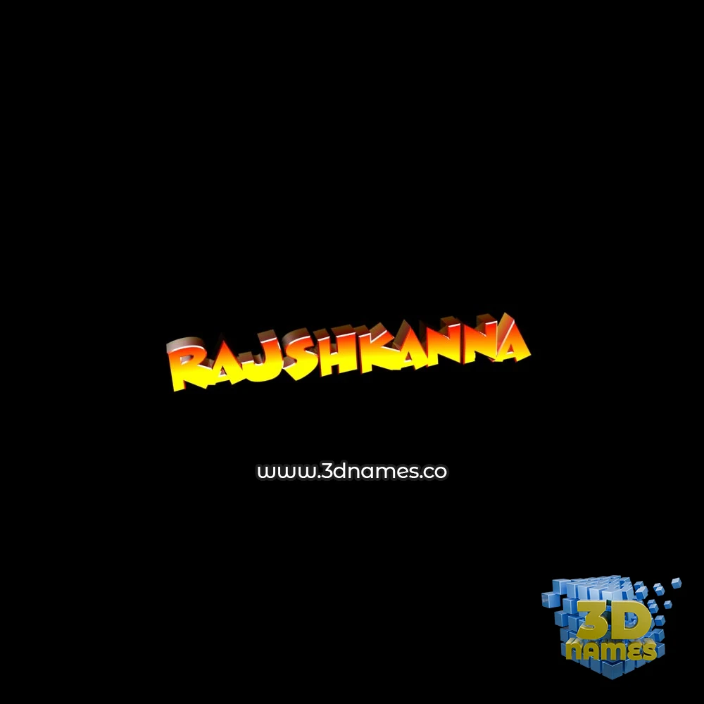 rajshkanna in Black Background style - 3D name wallpaper