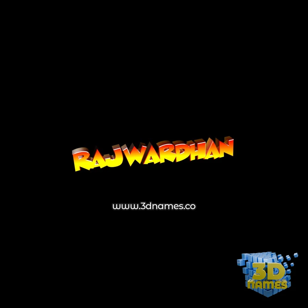 rajwardhan in Black Background style - 3D name wallpaper