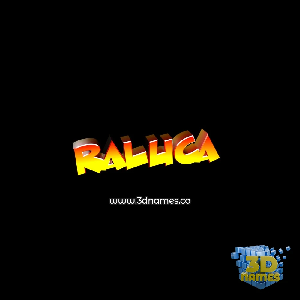 raluca in Black Background style - 3D name wallpaper