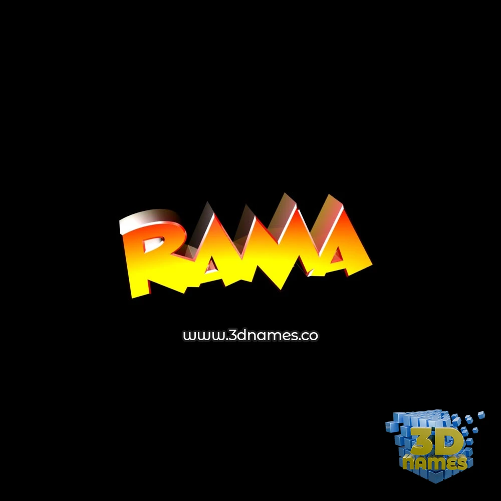 rama in Black Background style - 3D name wallpaper
