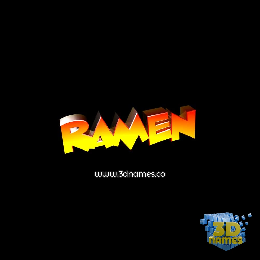 ramen in Black Background style - 3D name wallpaper