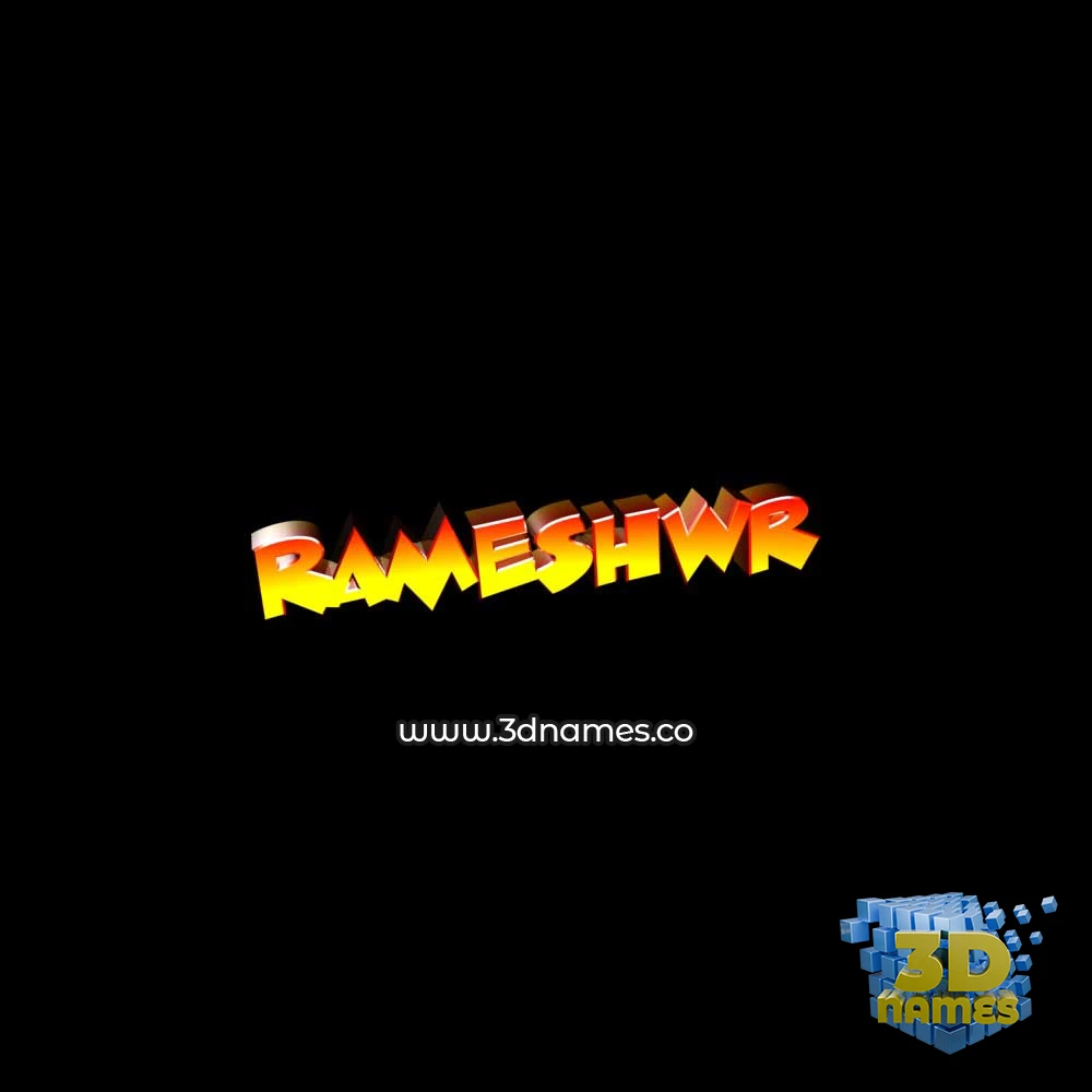 rameshwr in Black Background style - 3D name wallpaper