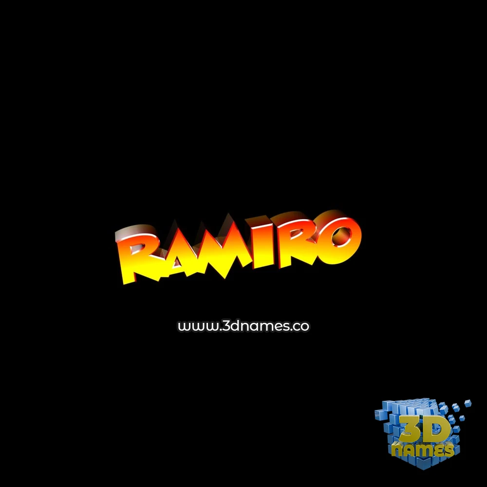 ramiro in Black Background style - 3D name wallpaper