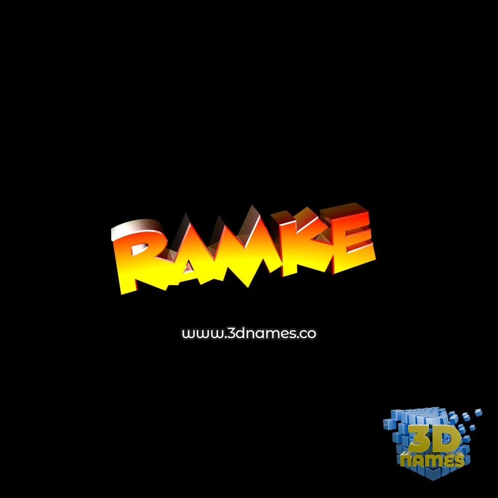 ramke in Black Background style - 3D name wallpaper