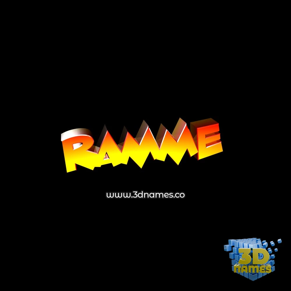 ramme in Black Background style - 3D name wallpaper