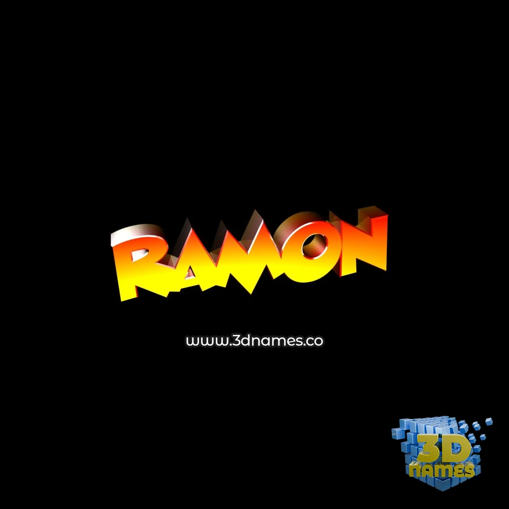 ramon in Black Background style - 3D name wallpaper