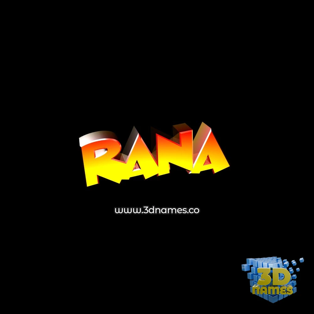 rana in Black Background style - 3D name wallpaper