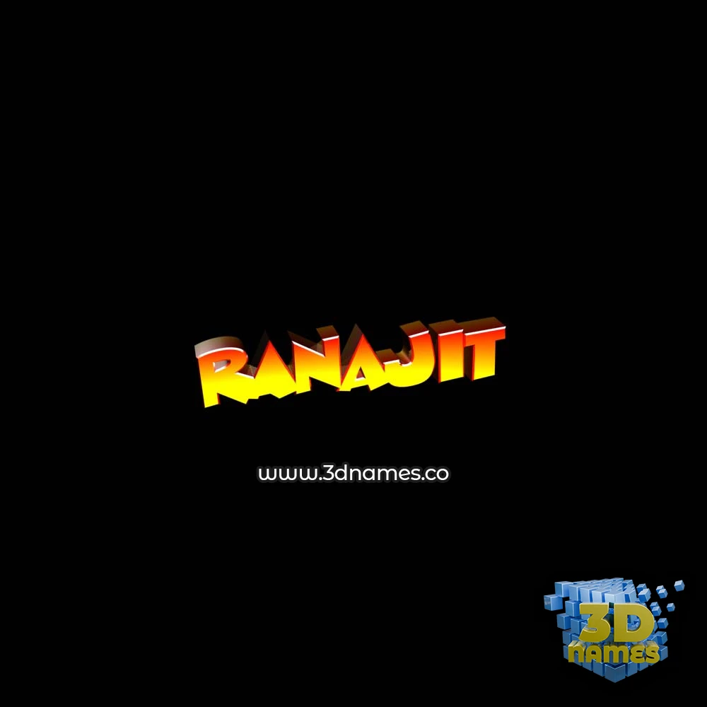 ranajit in Black Background style - 3D name wallpaper