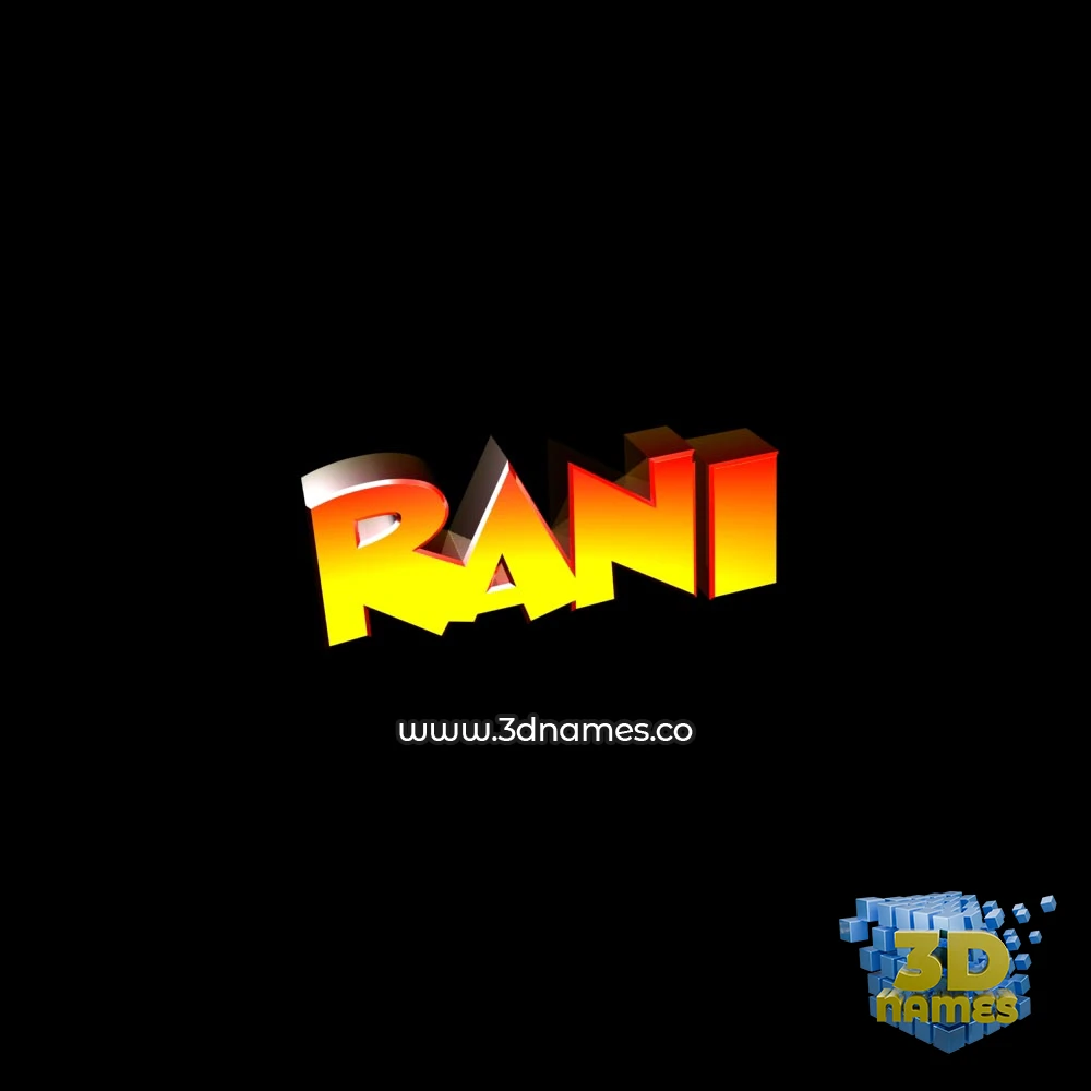 rani in Black Background style - 3D name wallpaper