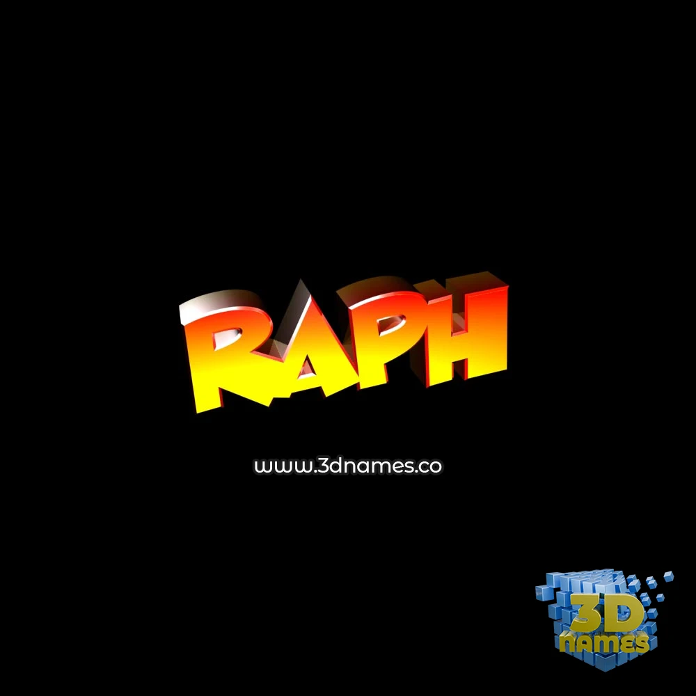 raph in Black Background style - 3D name wallpaper