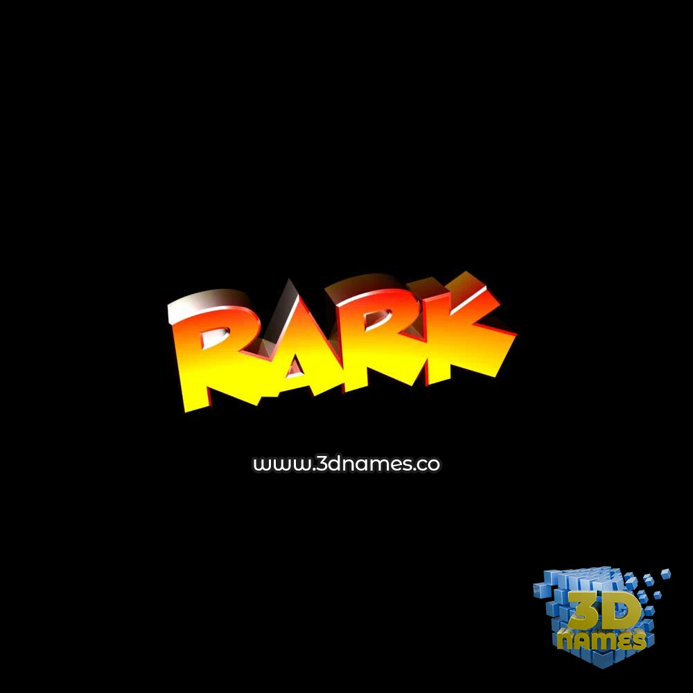 rark in Black Background style - 3D name wallpaper