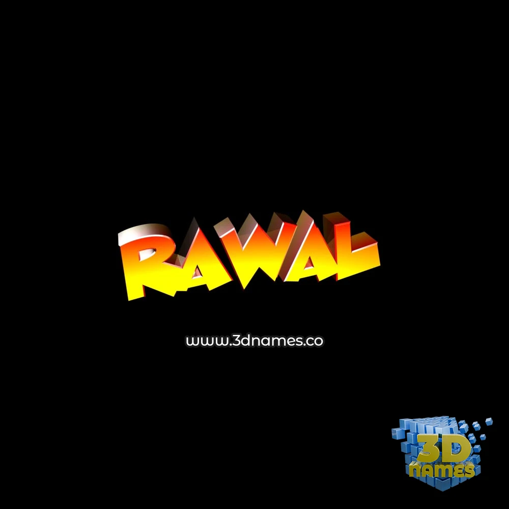 rawal in Black Background style - 3D name wallpaper