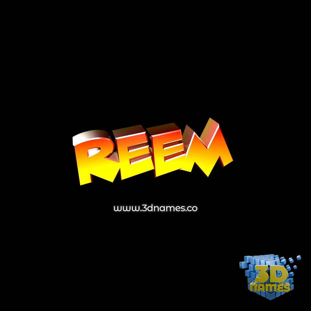 reem in Black Background style - 3D name wallpaper